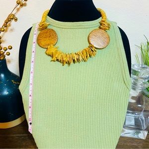 Vintage 70's Coconut Wood Necklace